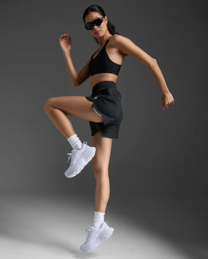 Aero Hi-Rise 4 Inch Shorts W´s Black / Silver Reflective, view: 3