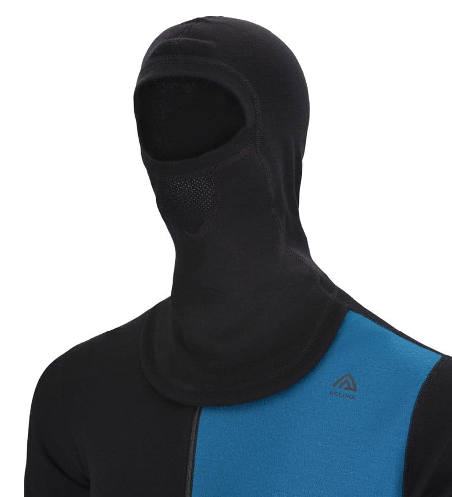 WarmWool hoodsweater w/zip M's Jet Black/Corsair/Gold Flame, view: 2