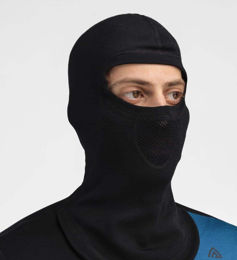WarmWool hoodsweater w/zip M's Jet Black/Corsair/Gold Flame, view: 8