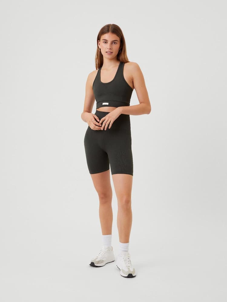 Studio Seamless Rib Shorts Peat, view: 4