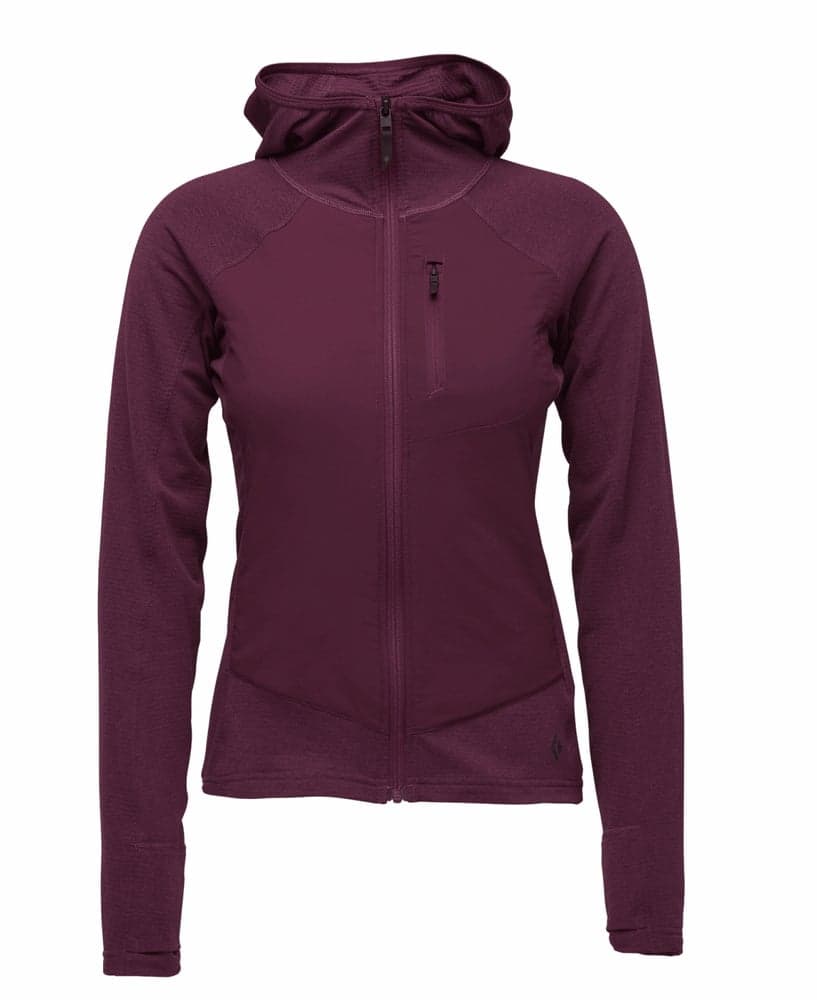 W Coefficient Lt Hybrid Hoody Blackberry, view: 0