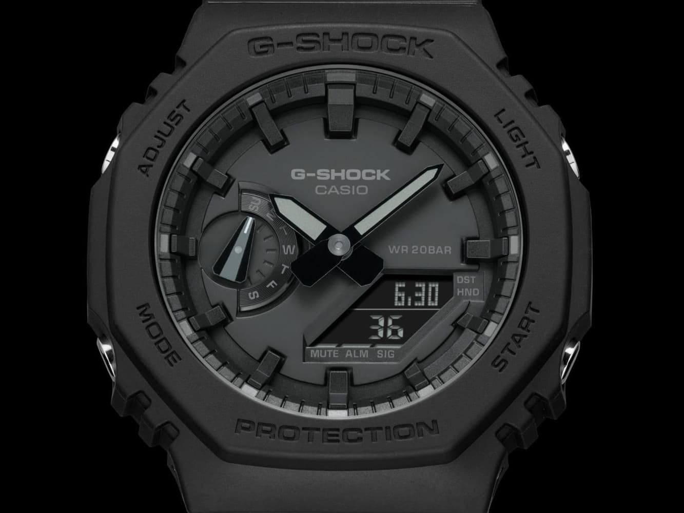 G-Shock GA-2100-1A1ER Svart, view: 2