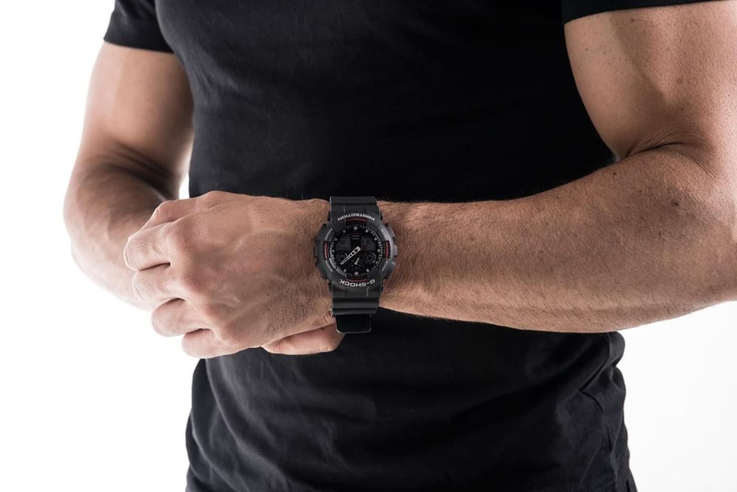 G-Shock GA-100 Svart/Rød, view: 3
