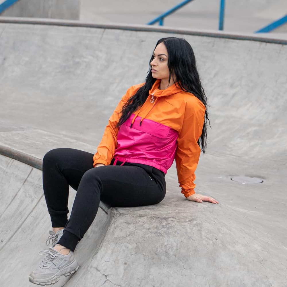 WOMEN PARI anorak Oransje/Lyseblå, view: 4