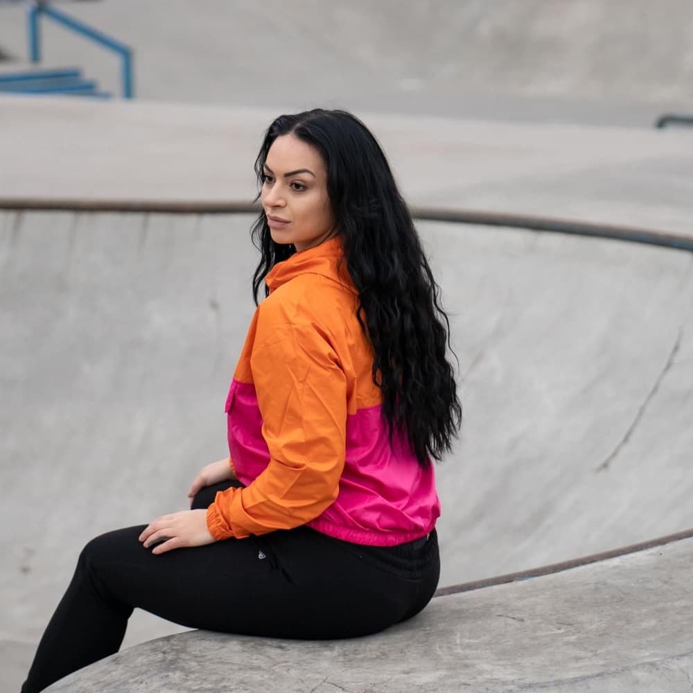 WOMEN PARI anorak Oransje/Lyseblå, view: 1