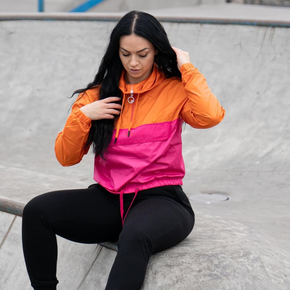 WOMEN PARI anorak Oransje/Lyseblå, view: 9