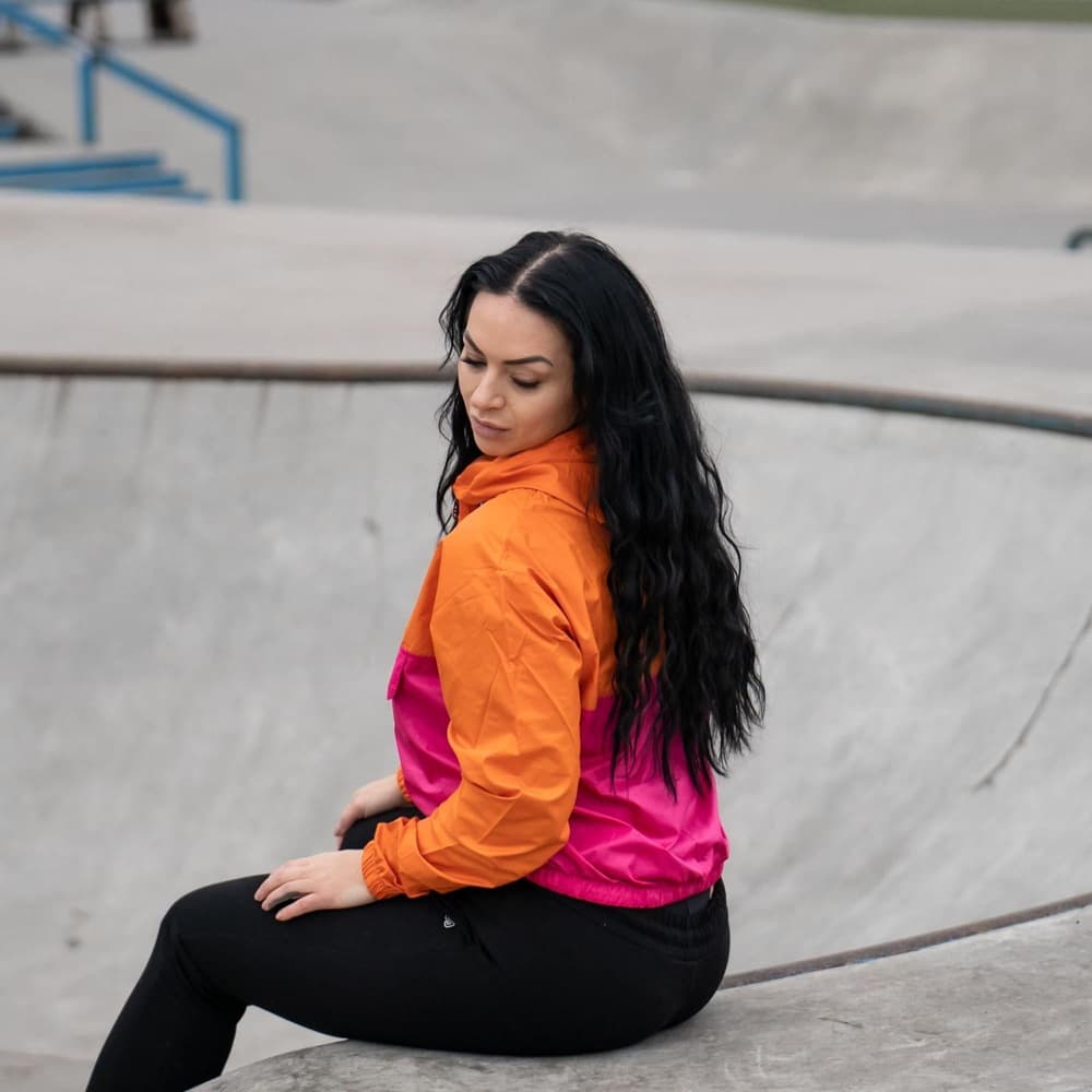 WOMEN PARI anorak Oransje/Lyseblå, view: 0