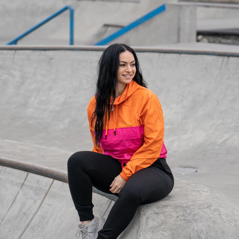 WOMEN PARI anorak Oransje/Lyseblå, view: 7