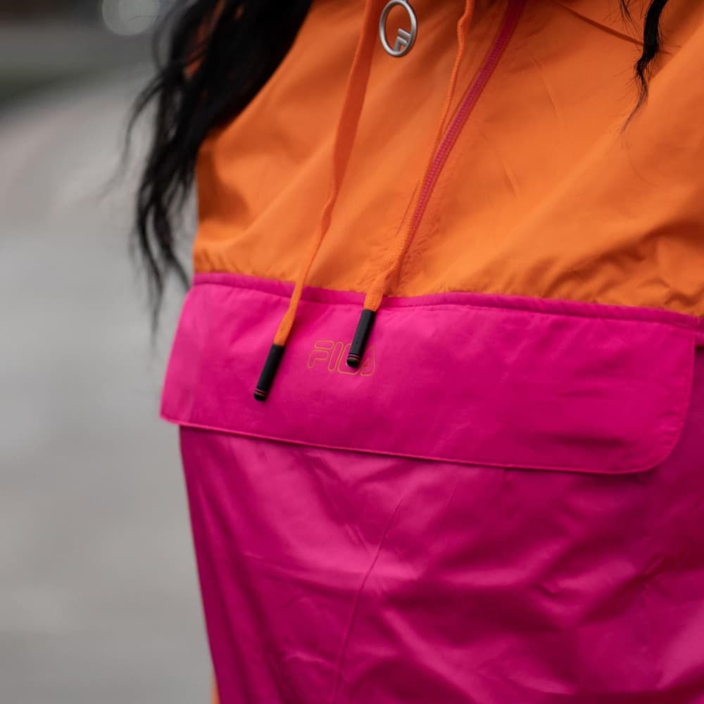WOMEN PARI anorak Oransje/Lyseblå, view: 12