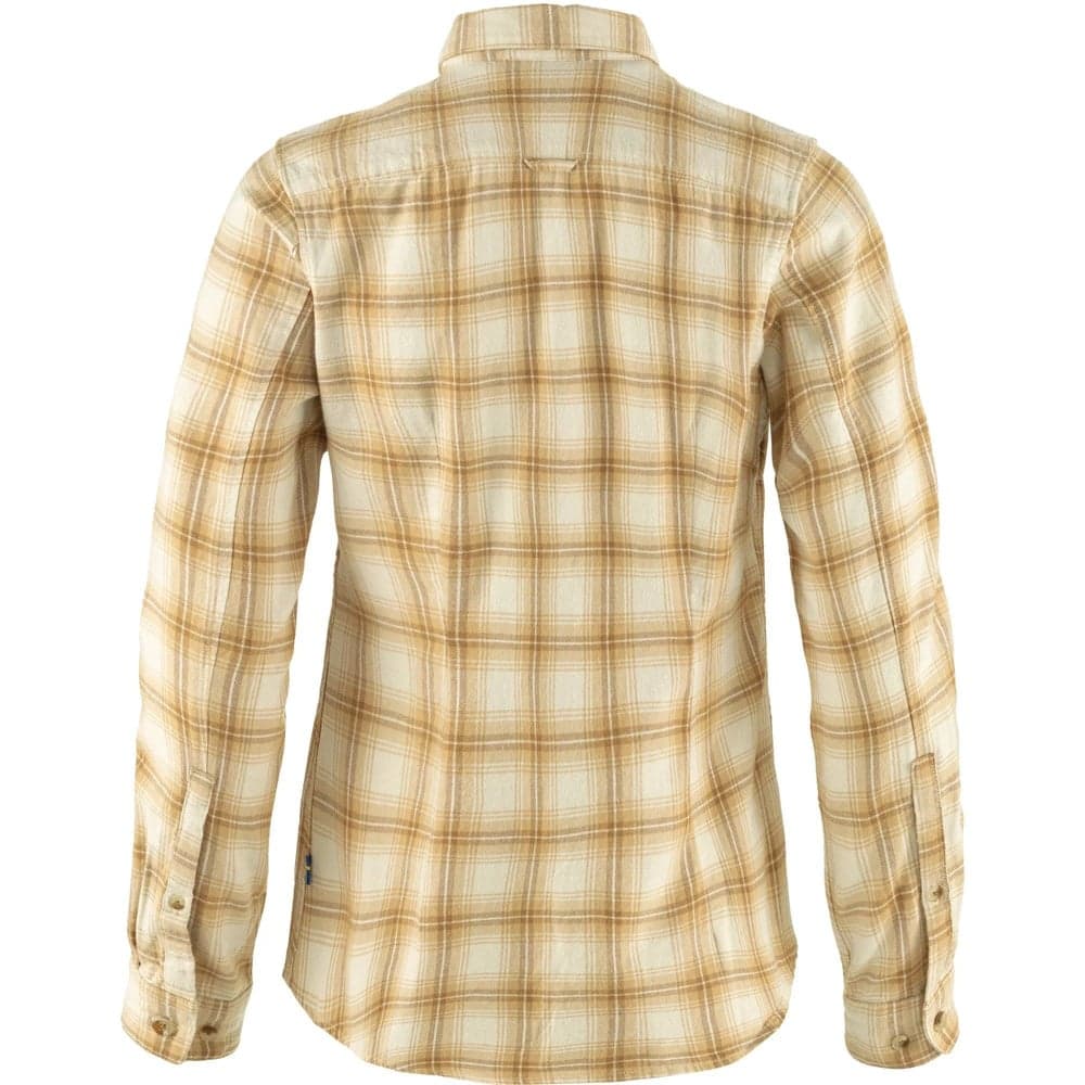Övik Flannel Shirt W Chalk White-Dune Beige, view: 1