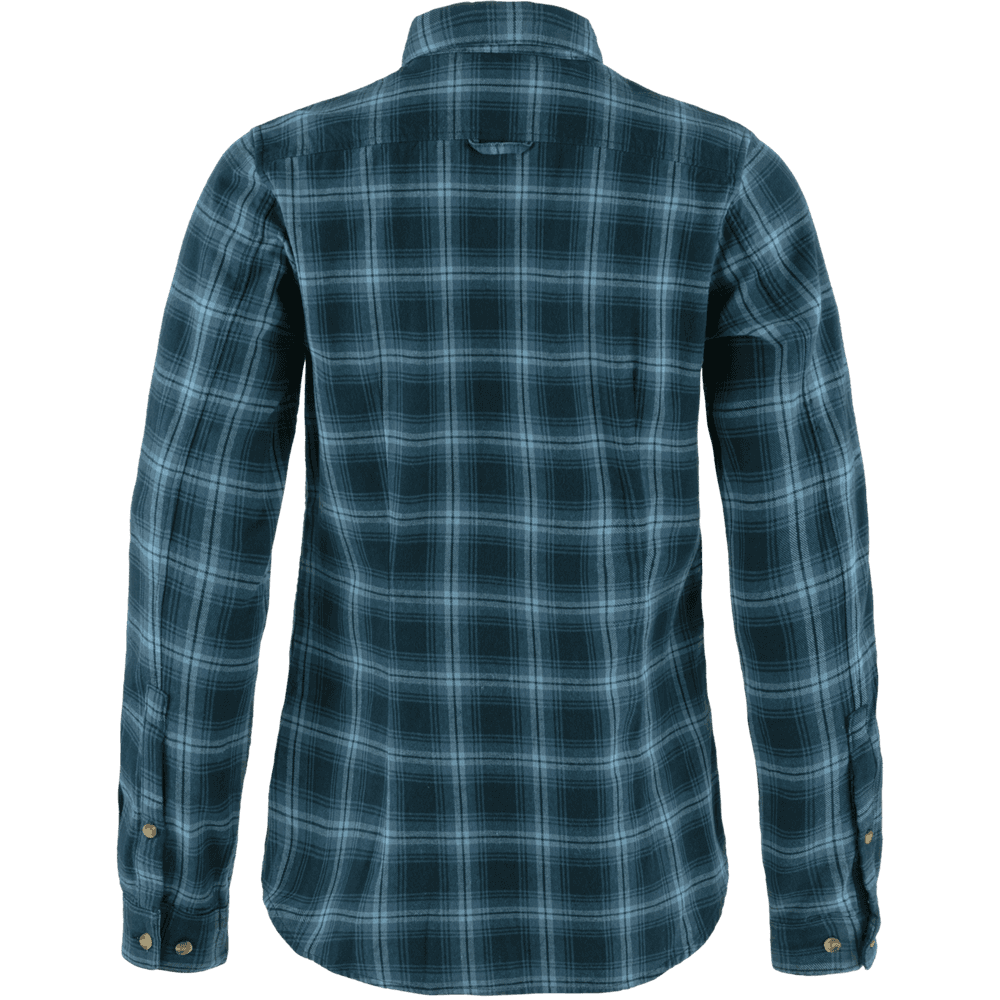 Övik Flannel Shirt W Dark Navy-Indigo Blue, view: 1