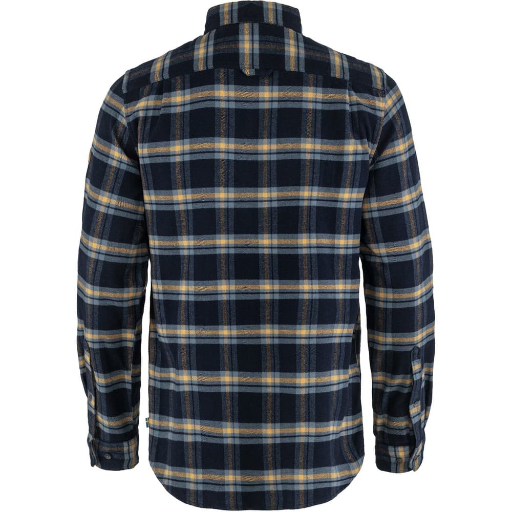 Övik Heavy Flannel Shirt M Dark Navy-Buckwheat Brown, view: 1