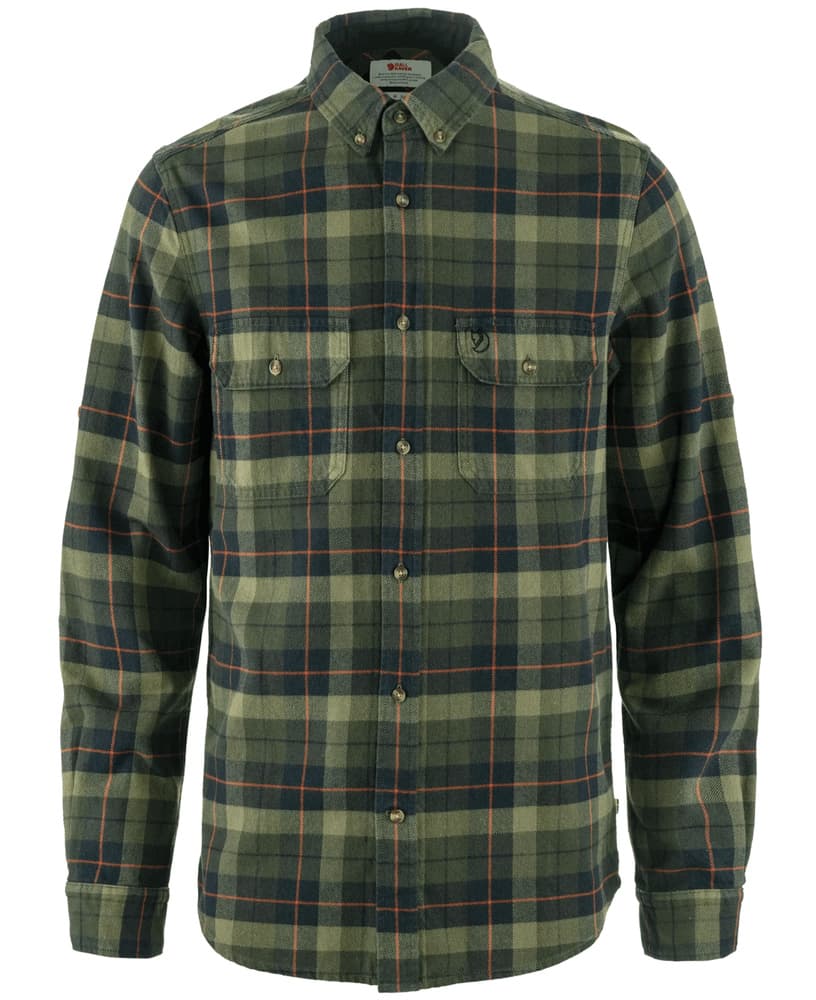 Singi Heavy Flannel Shirt M Black-Deep Forest, view: 0