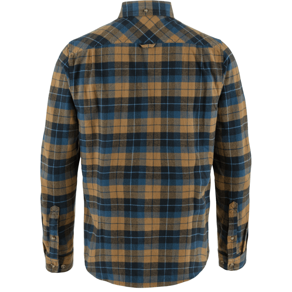 Singi Heavy Flannel Shirt M Dark Navy-Buckwheat Brown, view: 2