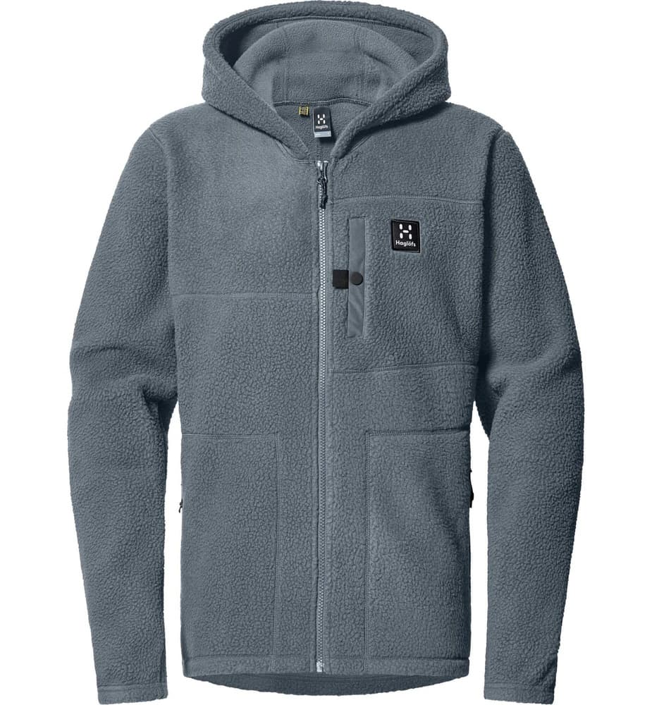 Malung Pile Hood Men Steel Blue, view: 0
