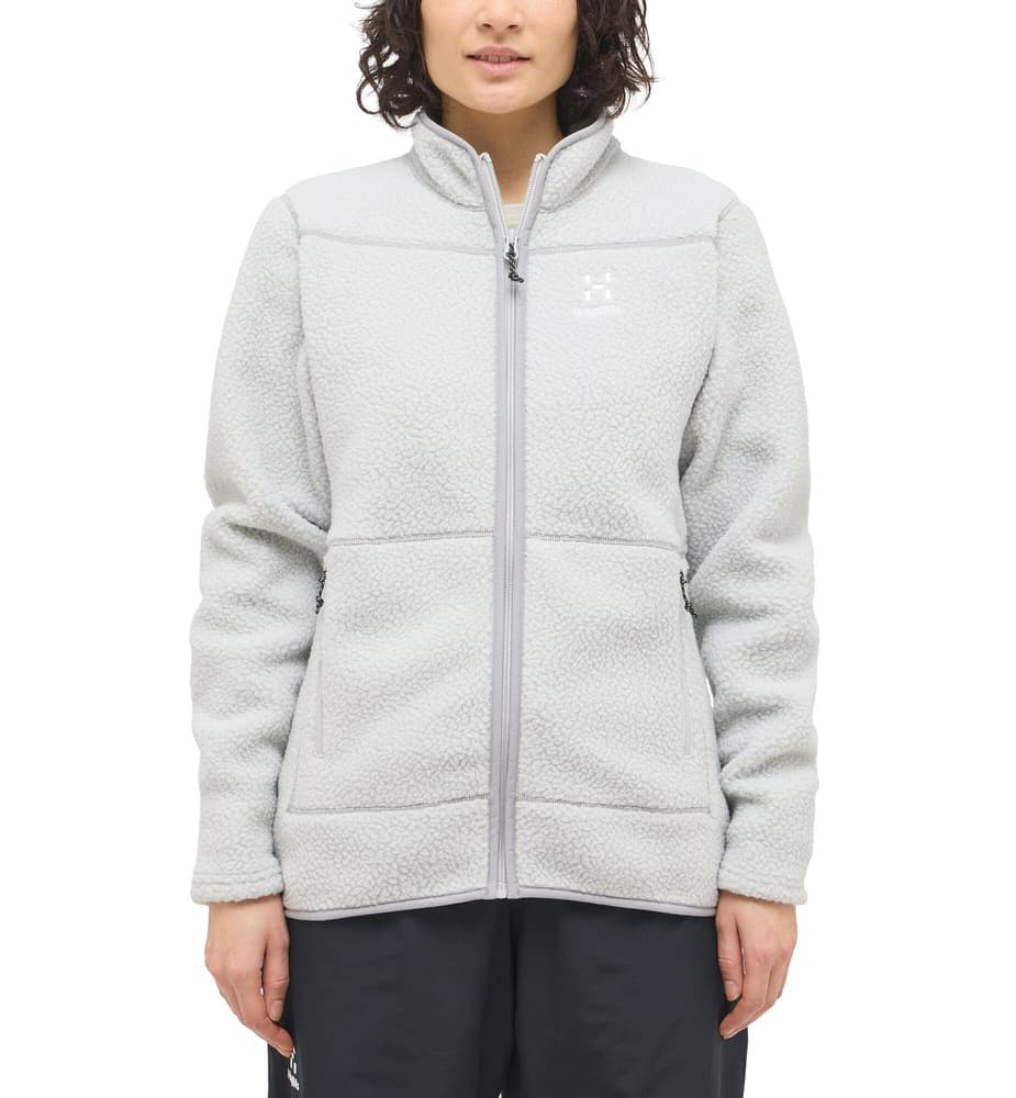 Mossa Pile Jacket Women Stone Grey Melange, view: 2