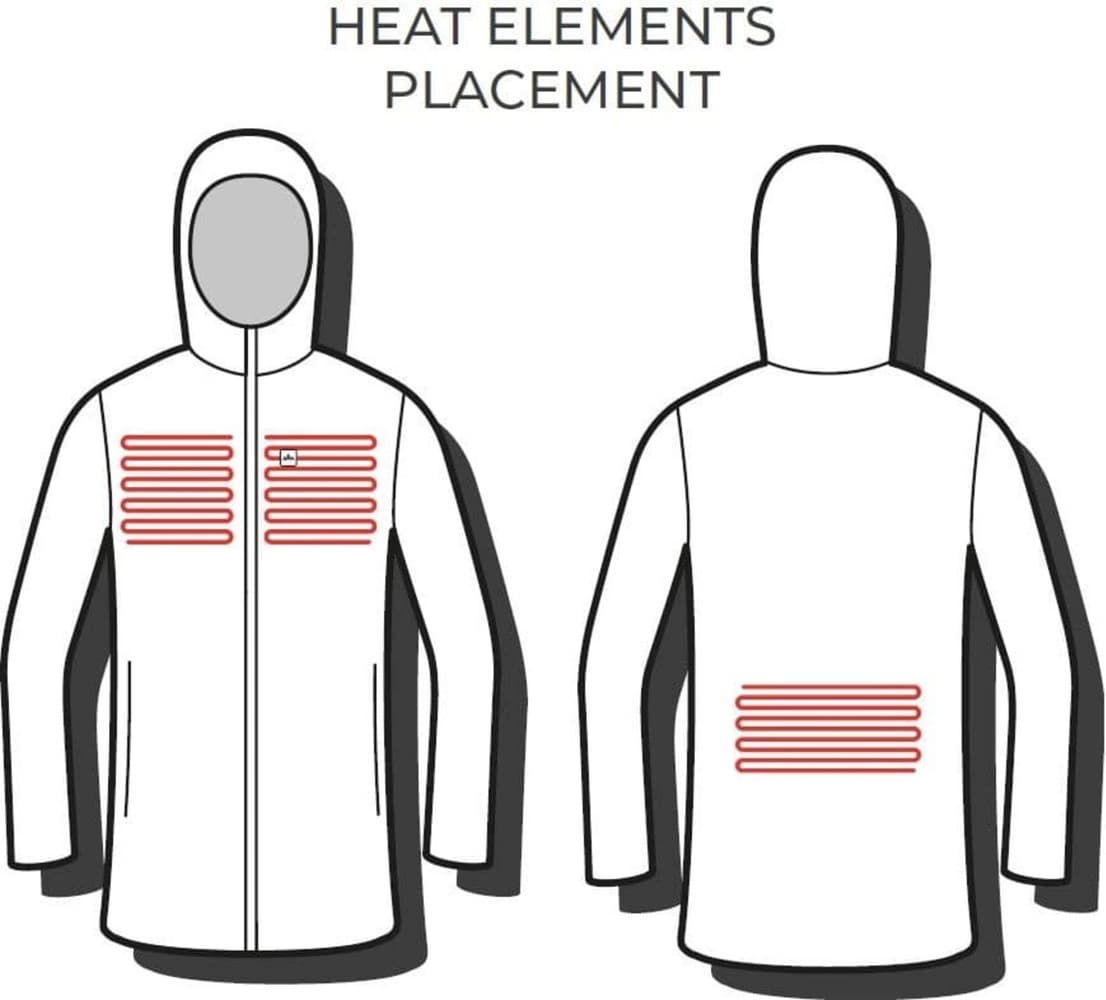 Heated Oslo Coat Womens Navy, view: 21