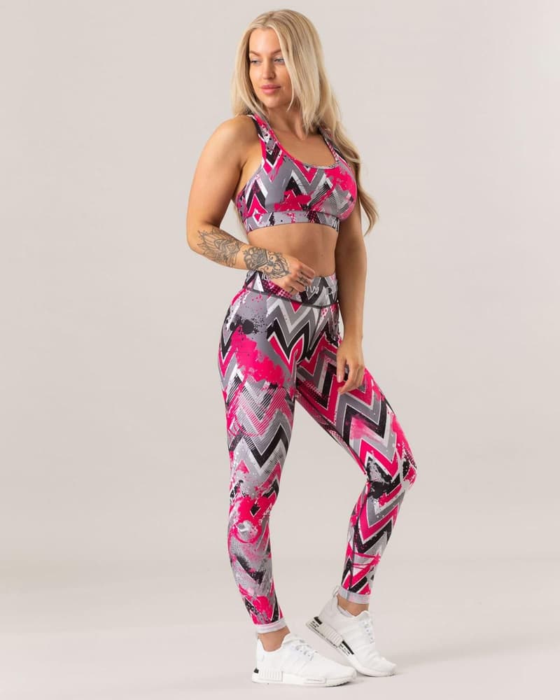 Zigzag Pink Tights WM Pink, view: 1