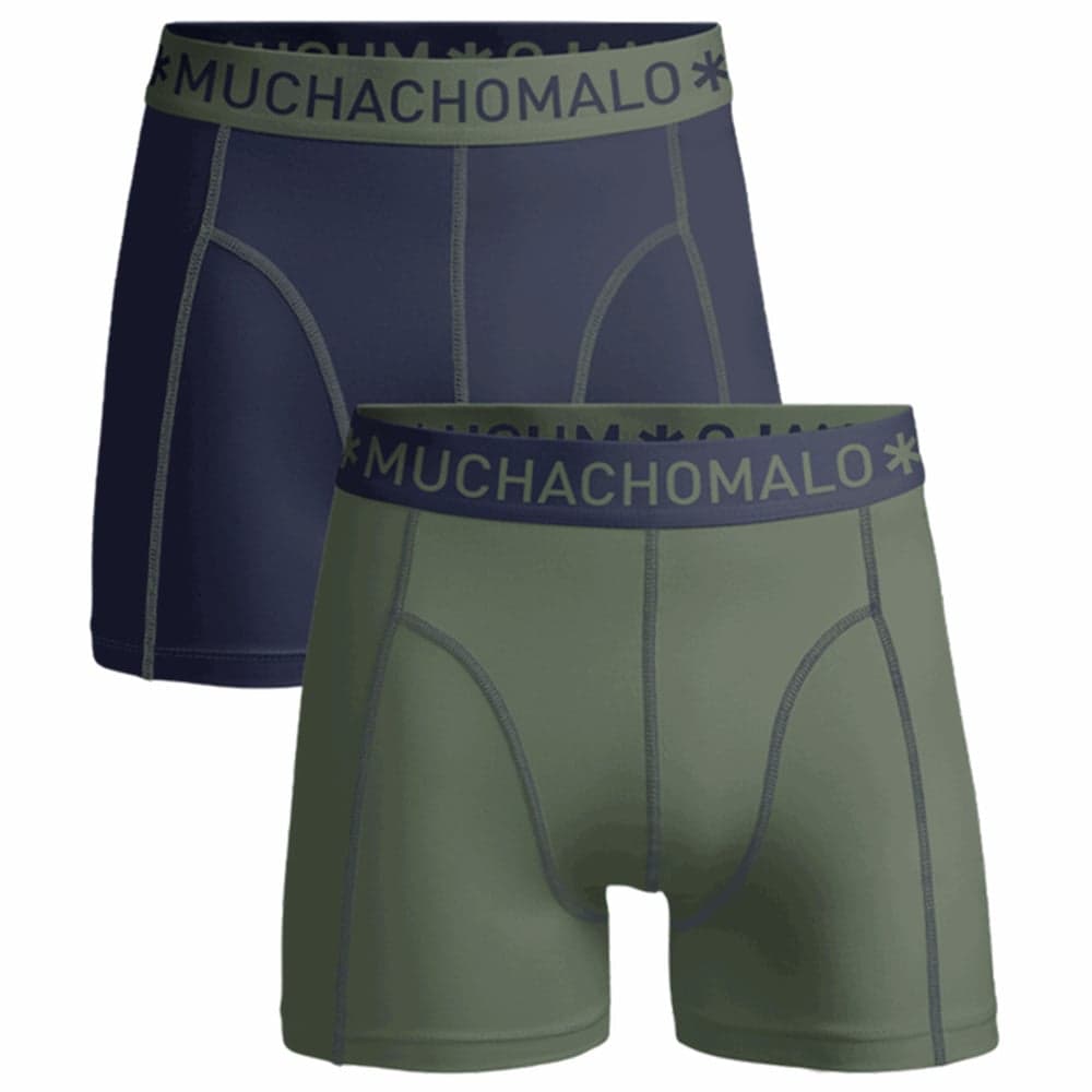Boxer Solid 2pk Navy Green/Deep Blue, view: 0