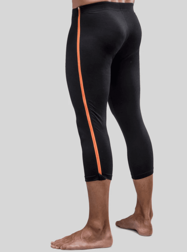 ZipLongs 3/4 Wool Svart, view: 1