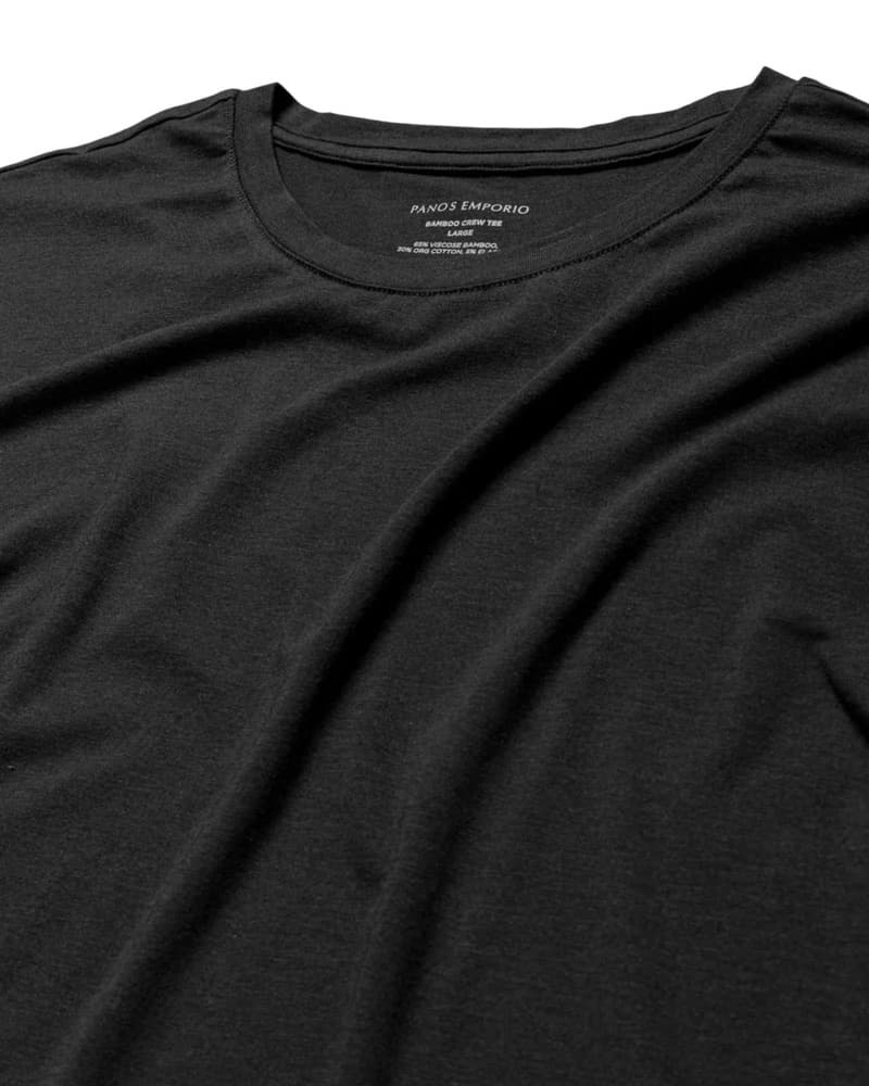 Bamboo/Cotton Crew Tee Black, view: 1
