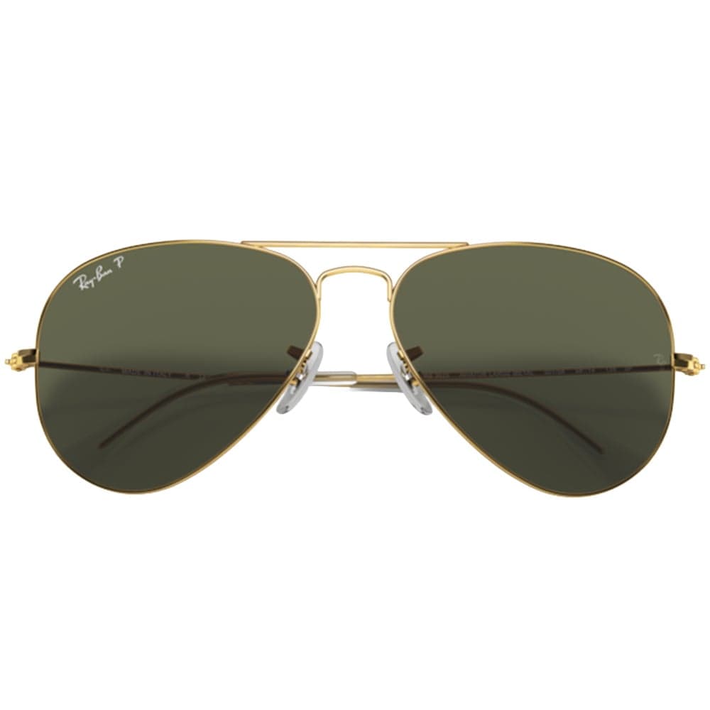 Aviator Large Metal Arista Gold G-15 Green Polarized, view: 4