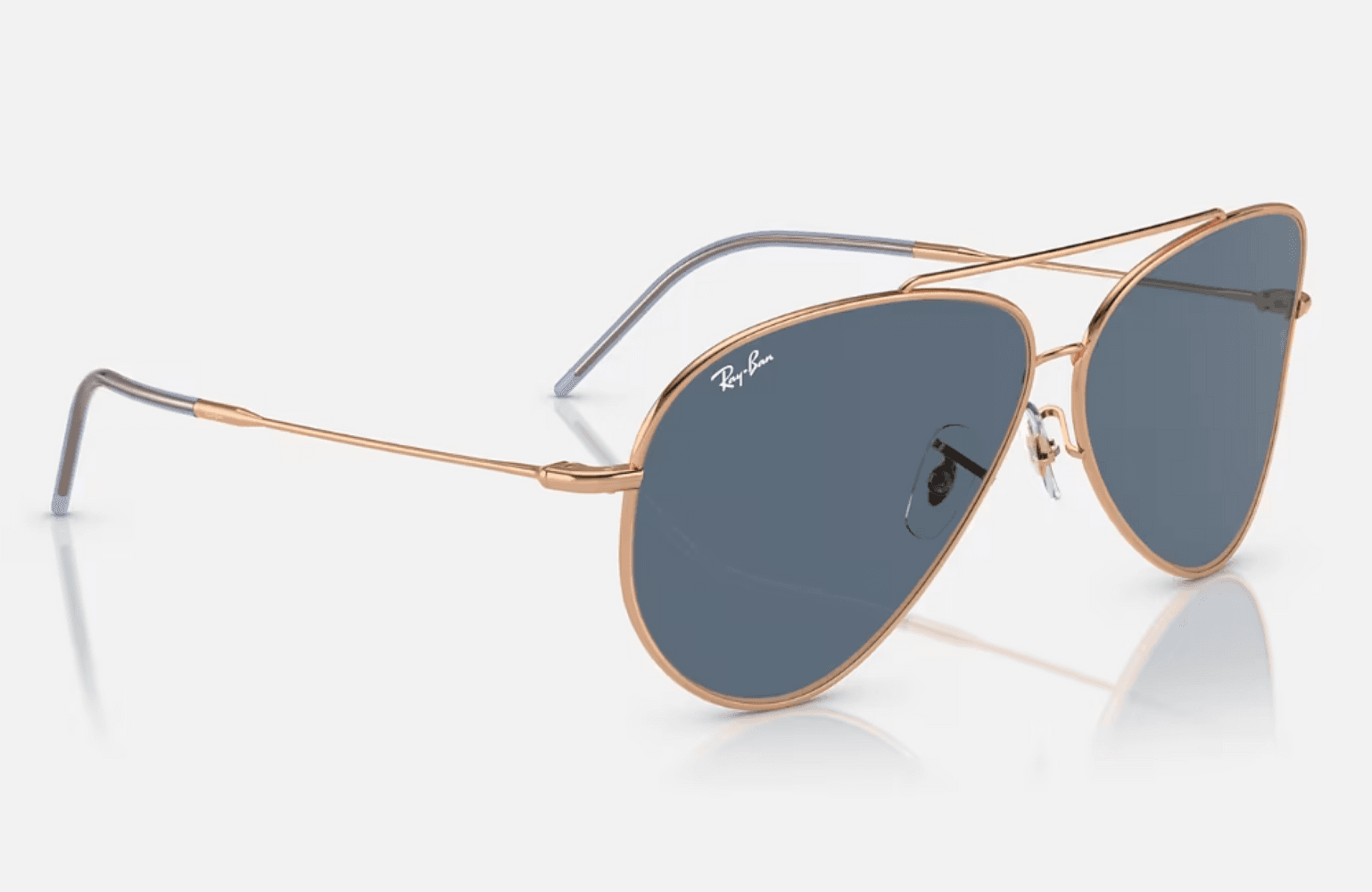 Aviator Reverse Polished Rose Gold Blue, view: 2