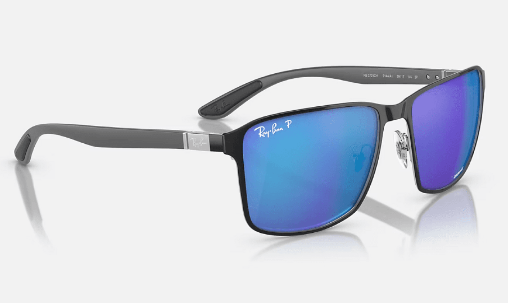 RB3721CH Black On Silver Green Mir Blue Polar, view: 2