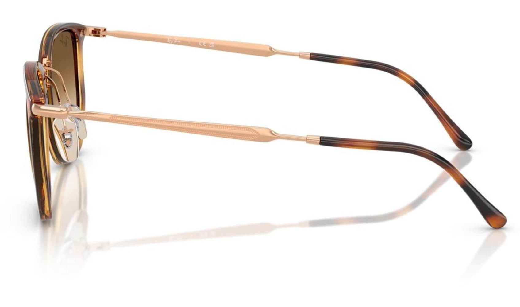 RB4451 Polished Transparent Orange Clear Gradient Brown, view: 3