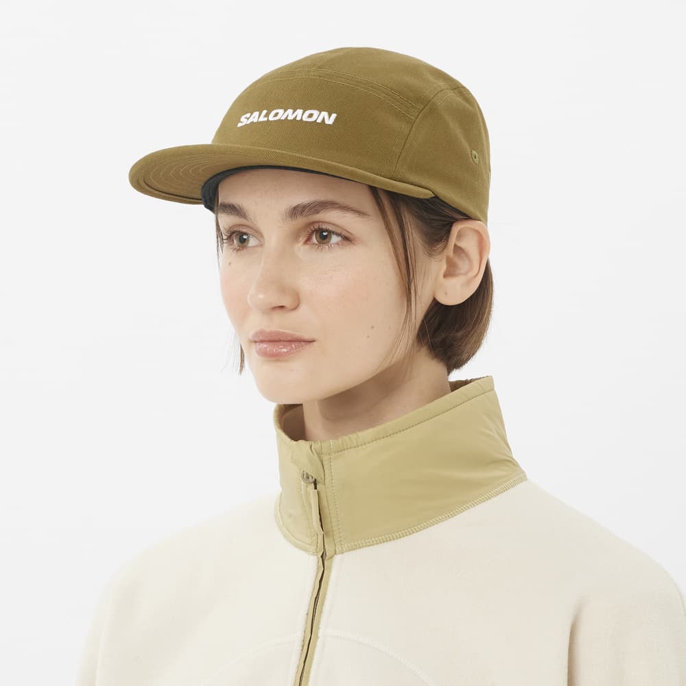 Logo 5 Panel Cap Olive, view: 1