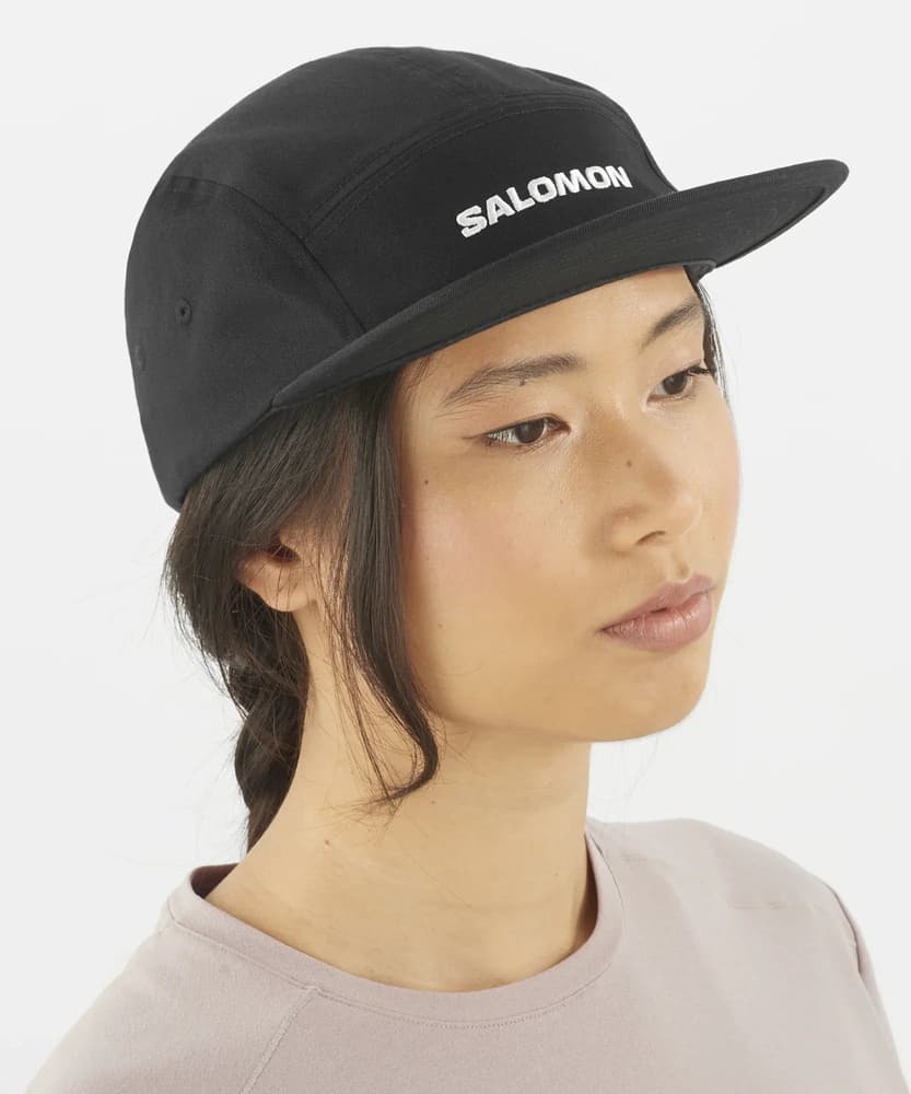 Logo 5 Panel Cap Deep Black, view: 2