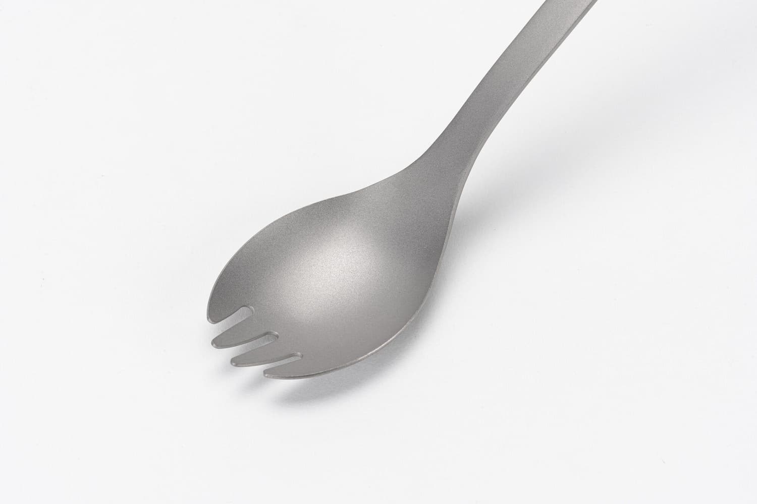 Long Titanium Spork Silver, view: 3