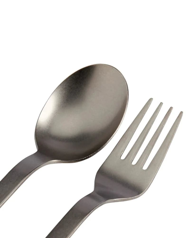 Titanium Fork & Spoon Set Metall, view: 2