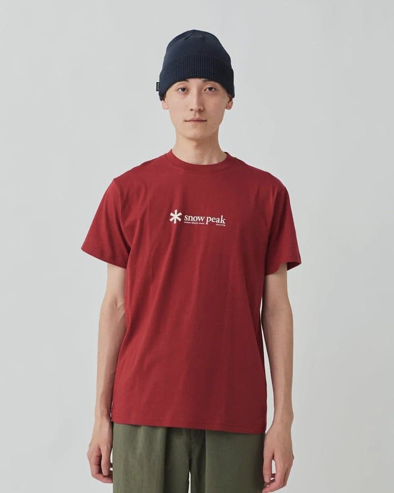 Soft Cotton Logo Short Sleeve T-Shirt Red, view: 2