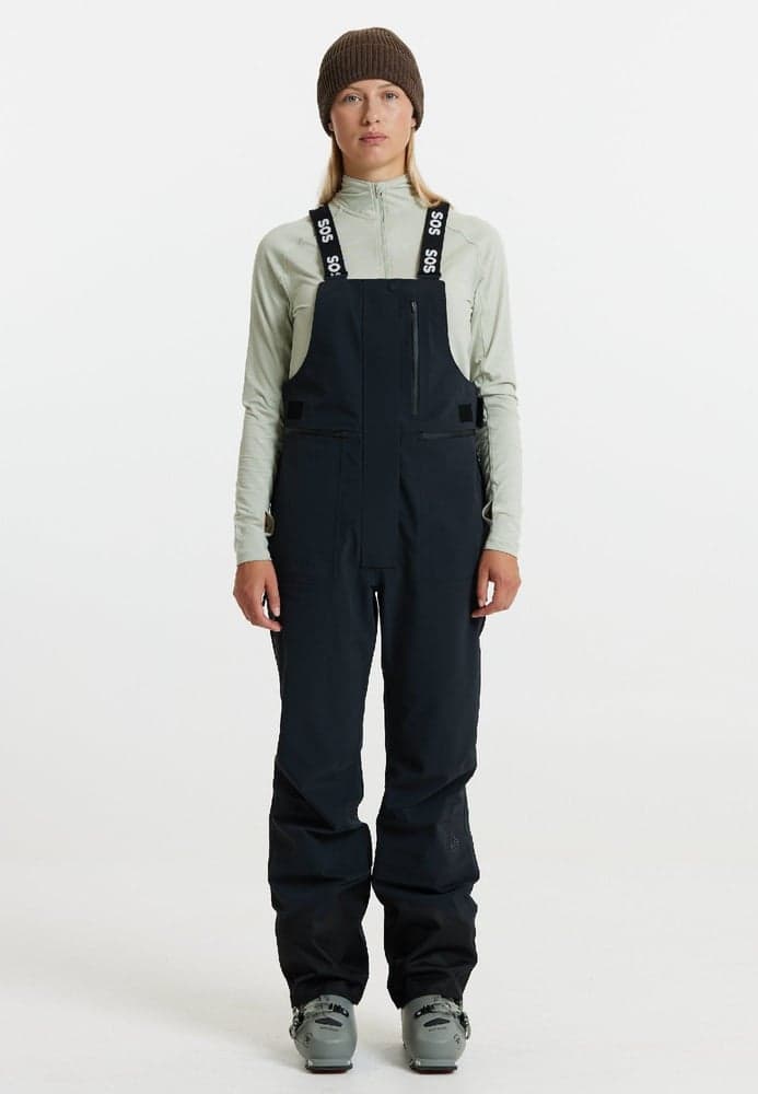 Lipno W Shell Bib Pants Black, view: 2