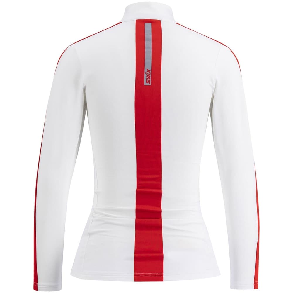 Roadline NTS Half Zip Baselayer Top W Bright White/Fiery Red, view: 1