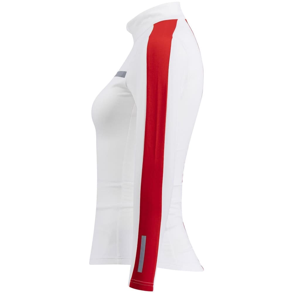 Roadline NTS Half Zip Baselayer Top W Bright White/Fiery Red, view: 2