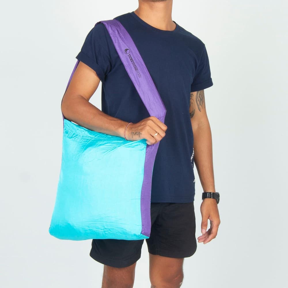 Eco Bag Large Turquoise/Purple, view: 1