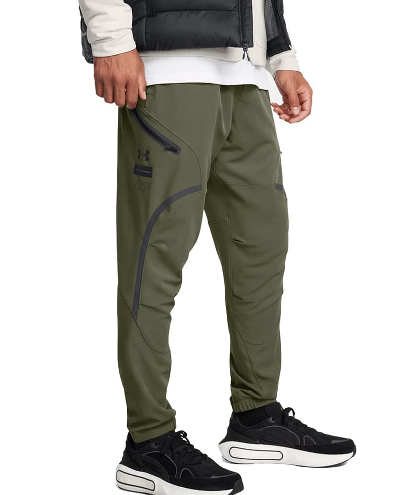 UA Unstoppable Cargo Pants Marine OD Green, view: 1