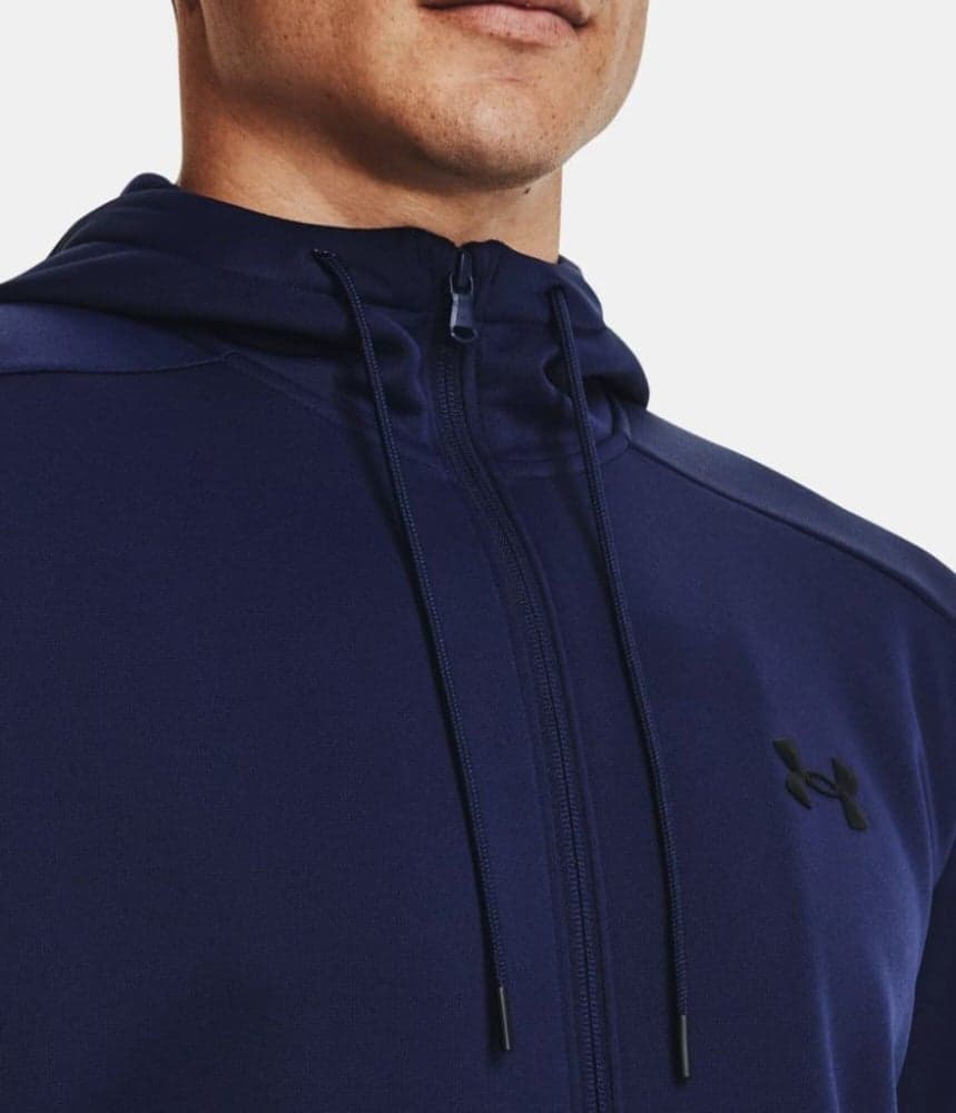 UA Armour Fleece FZ Hoodie Midnight Navy, view: 2