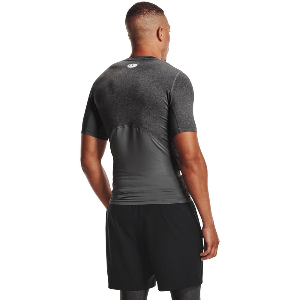 UA HG Armour Comp SS Carbon Heather/Black, view: 1