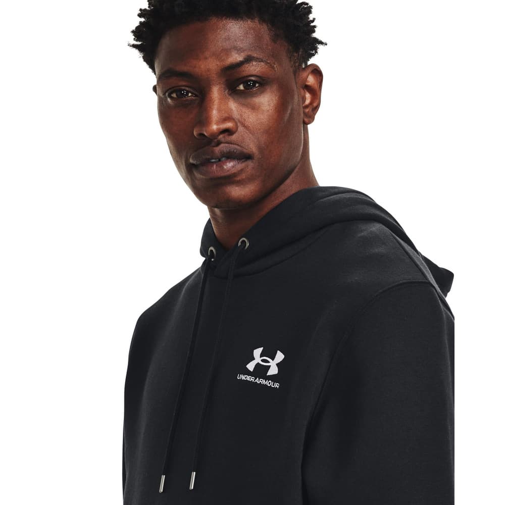 Essential Fleece Hoodie Black/White, view: 2