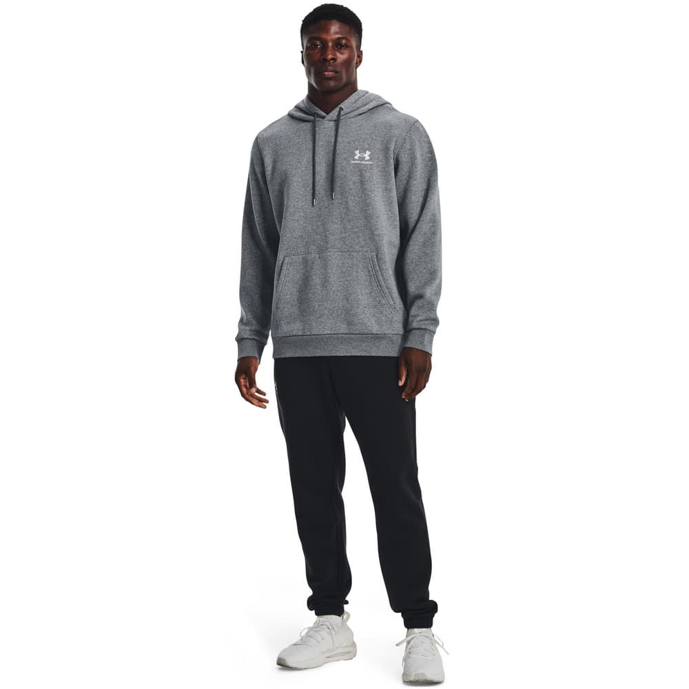 Essential Fleece Hoodie Pitch Gray Medium Heather/White, view: 3