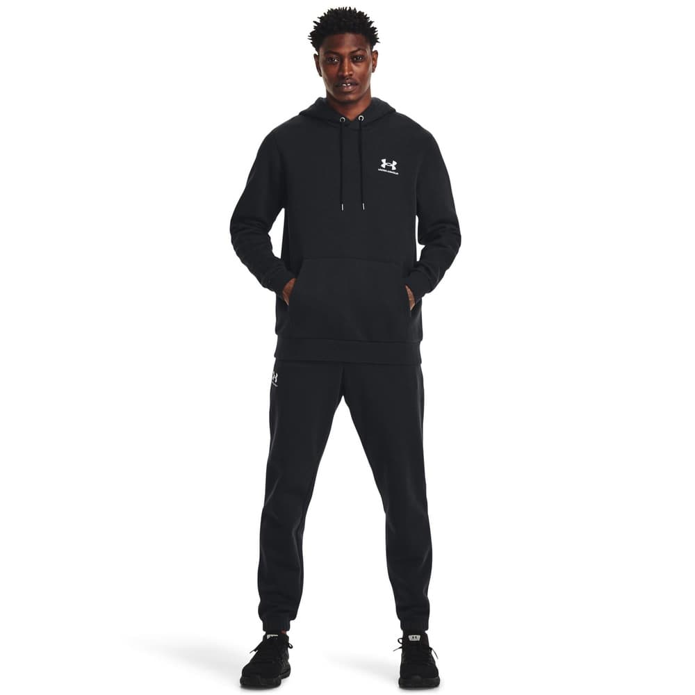 Essential Fleece Hoodie Black/White, view: 3