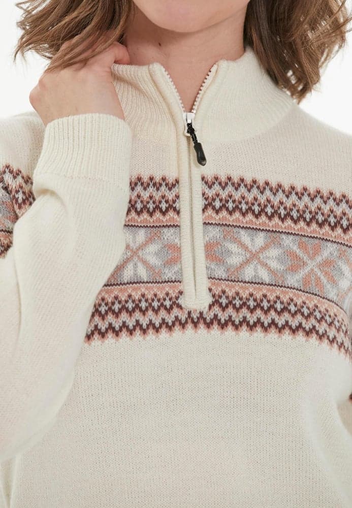 Flash W Half Zip Knit Marshmallow, view: 2