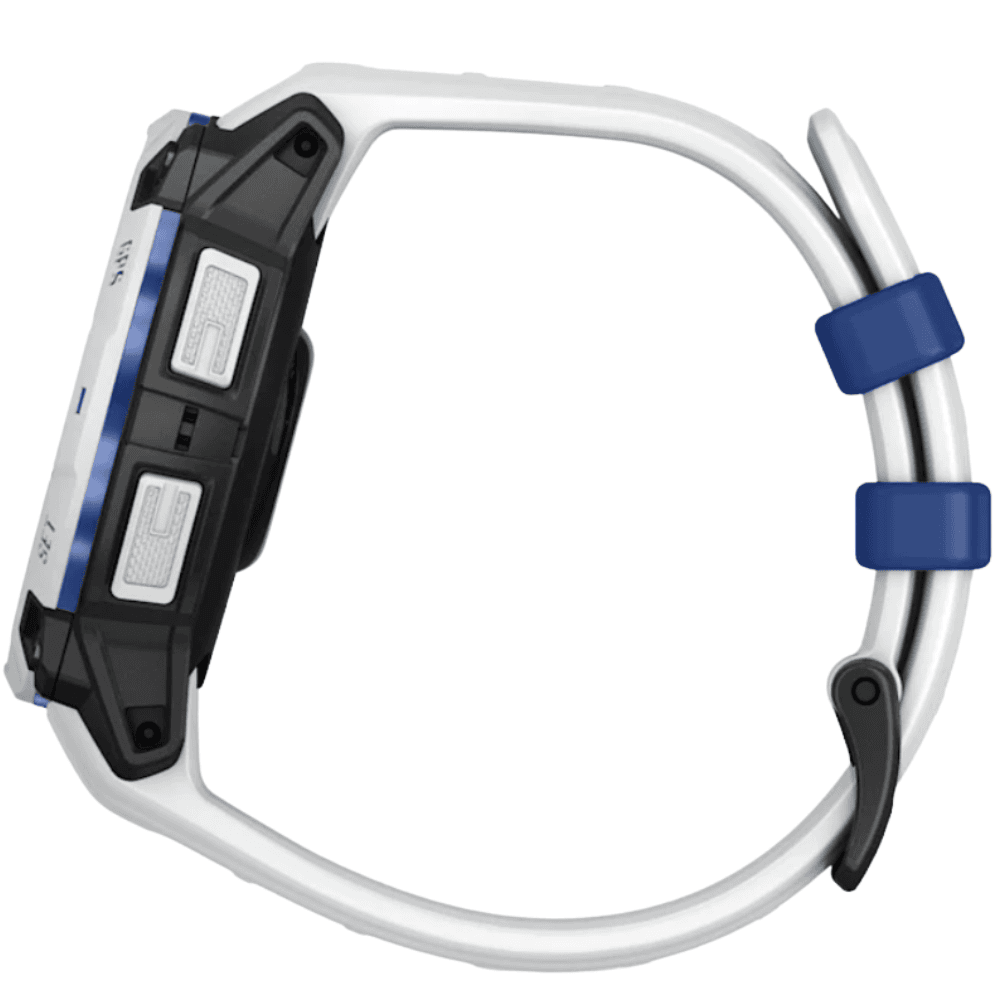 Instinct 3 - 45 mm, Solar Whitestone With Whitestone/Bolt Blue Silicone Band, view: 15