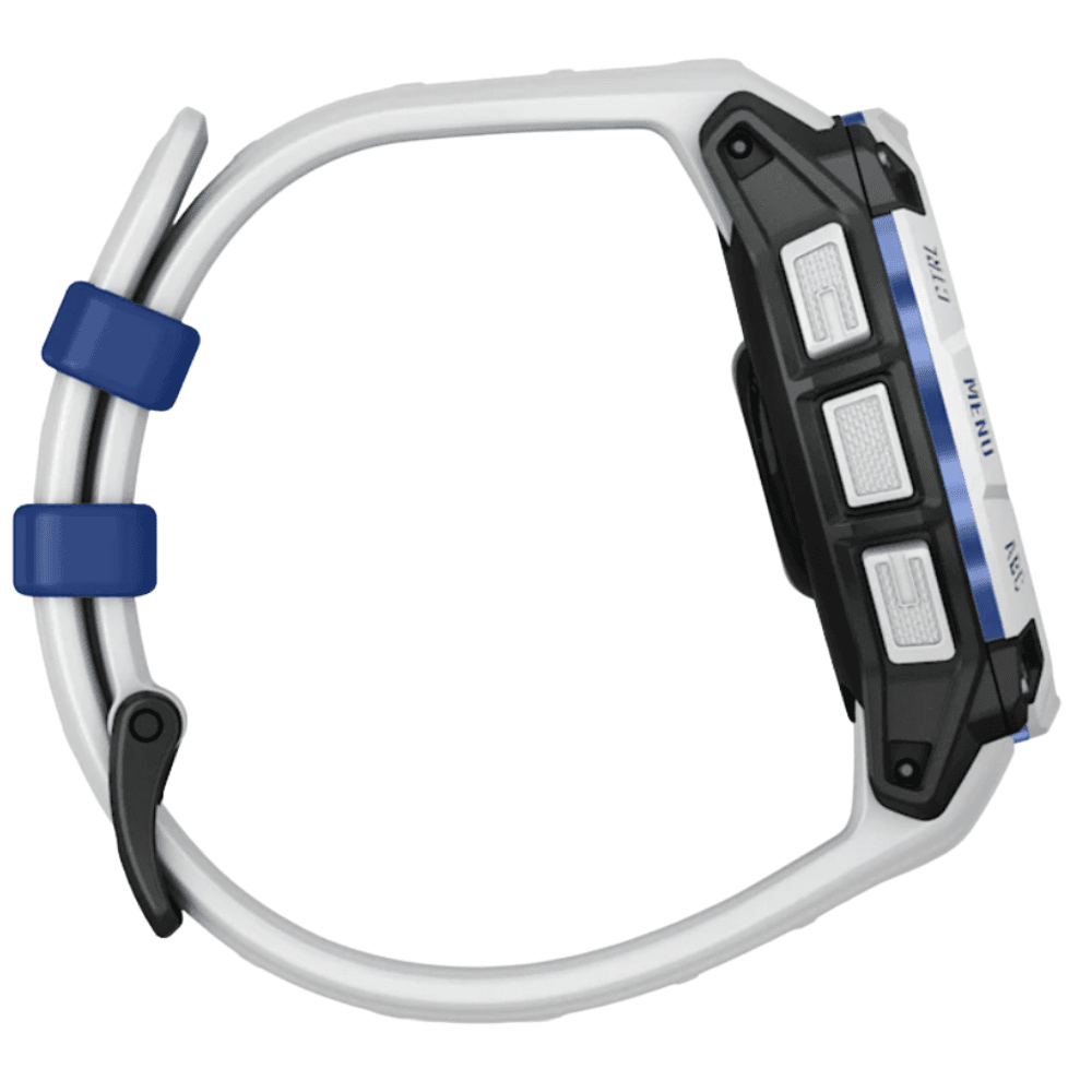 Instinct 3 - 45 mm, Solar Whitestone With Whitestone/Bolt Blue Silicone Band, view: 16