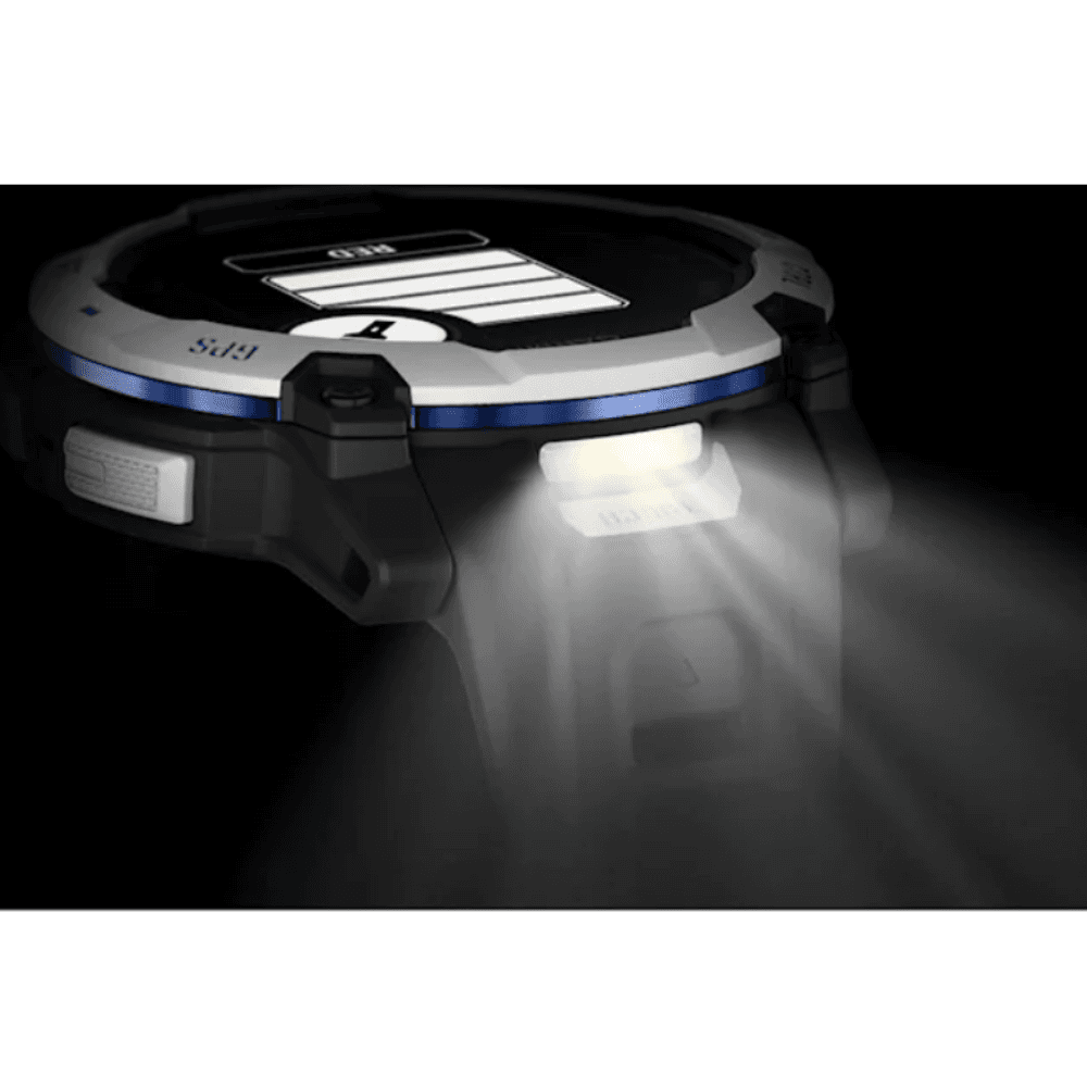 Instinct 3 - 50 mm, Solar Whitestone With Black/Bolt Blue Silicone Band, view: 4