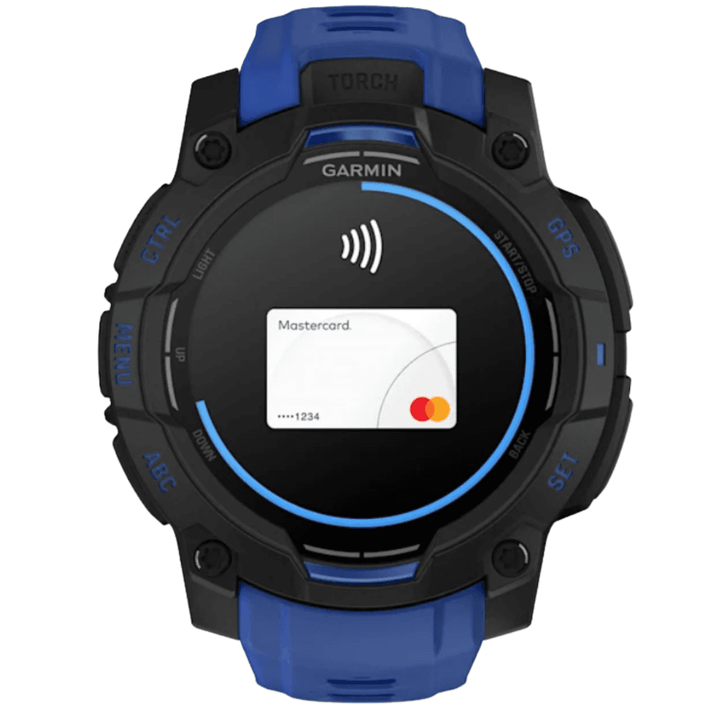 Instinct 3 - 45 mm, Amoled Black With Bolt Blue/Black Silicone Band, view: 4