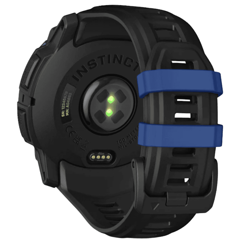Instinct 3 - 50 mm, Amoled Black With Black/Bolt Blue Silicone Band, view: 3